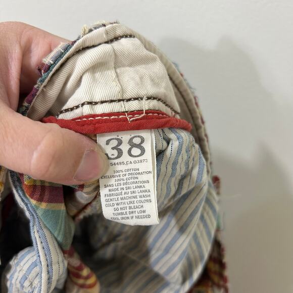 American Eagle Vtg Mens Sz 38 Red Plaid Bermuda Shorts Y2K Preppy Skater - Picture 4 of 6